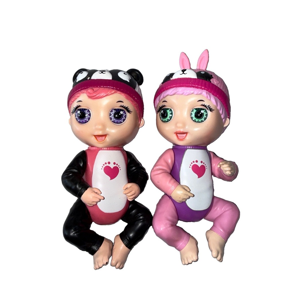 Tiny Toes Giggling Gabby & Tess Panda Interactive Baby Dolls Tested Works